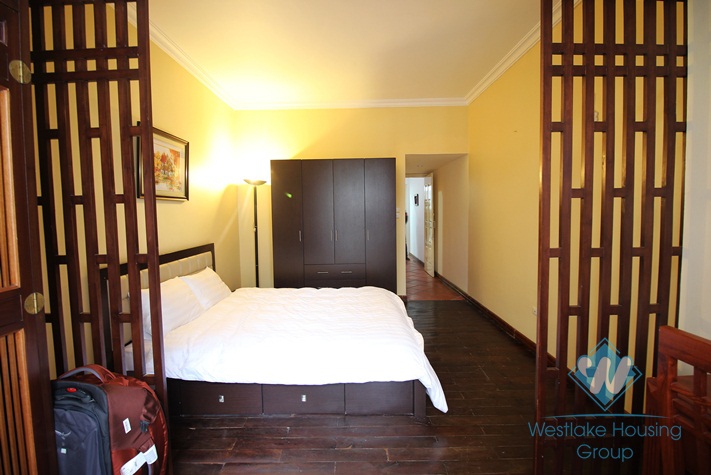 Elegant house with 3 bedroom, front yard and terrace for rent in Ba Dinh, Hanoi